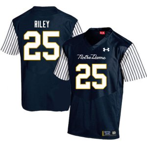 Notre Dame Fighting Irish Men's Philip Riley #25 Navy Under Armour Alternate Authentic Stitched College NCAA Football Jersey JUL8099LG